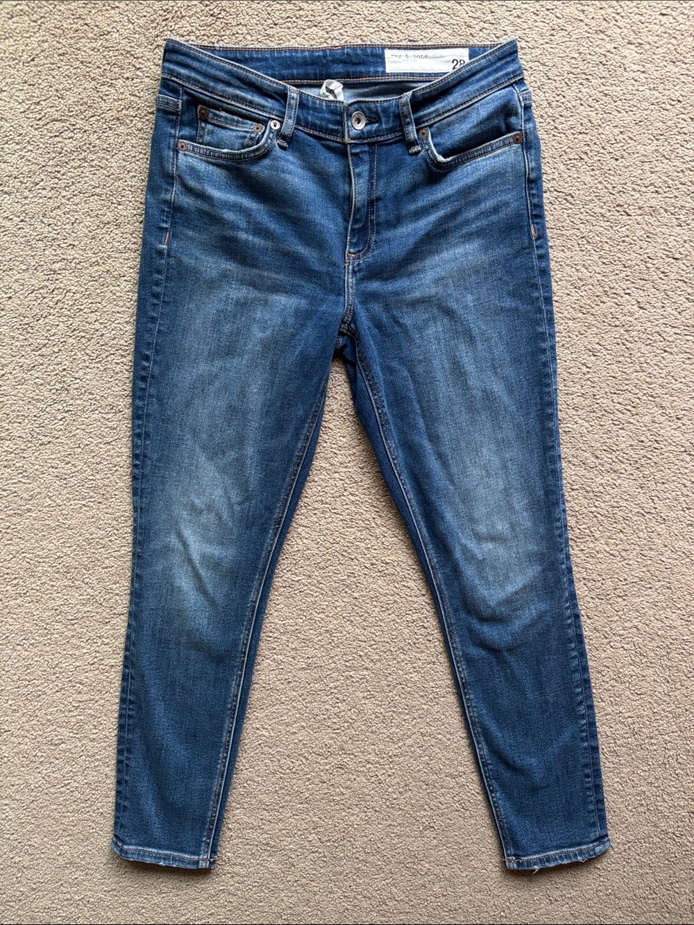 Rag and Bone Cate Mid-Rise Ankle Skinny Size 28x25.5